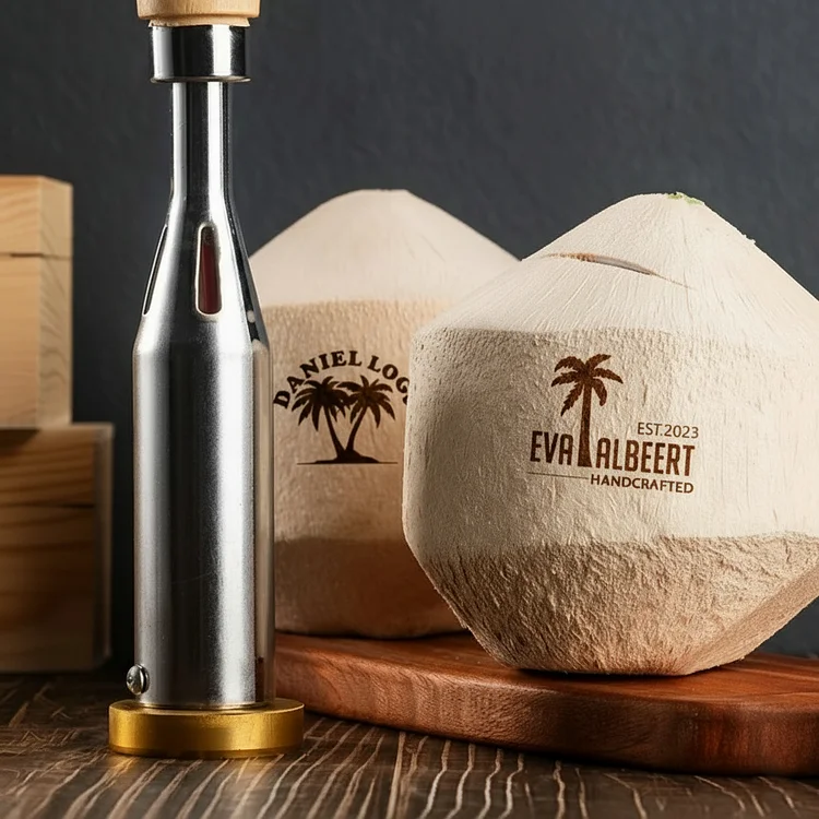 Custom Cocount Branding Iron For Business Hotel Use Adjustable Temperature Heated Food Stamp Personalized Electric Logo Iron 