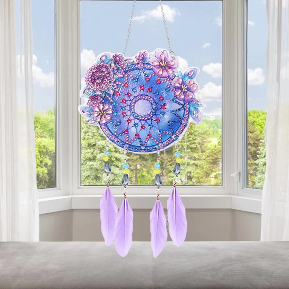 DIY Diamond Painting Dream Light Catcher Wind Chime - Dreamcatcher