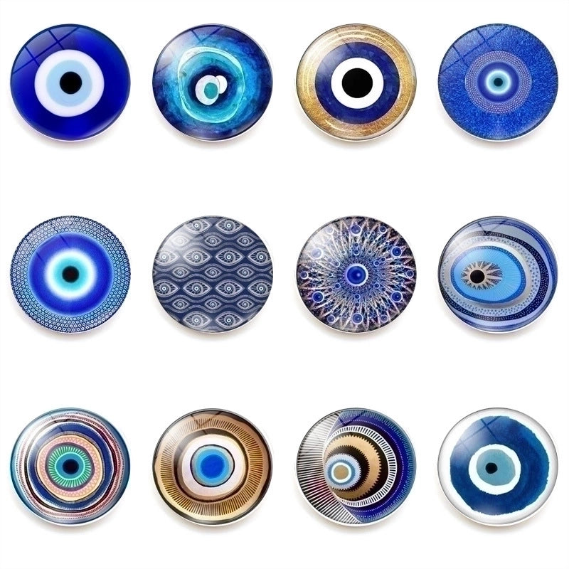 Evil Eye Refridgerator Magnets Creative Turkey Blue Eyes Crystal Glass Magnetic Refridgerator Magnets Paper Decorations 25mm