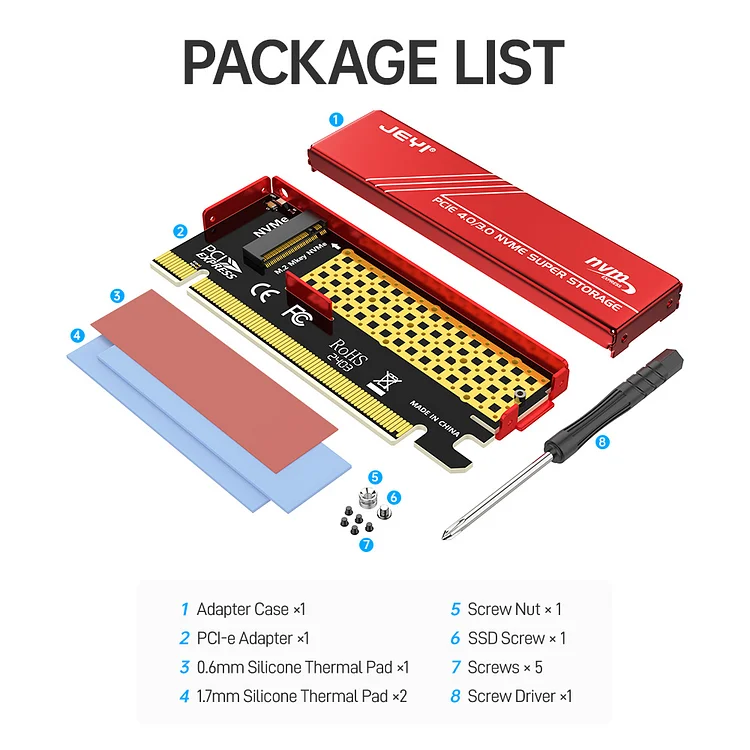 JEYI M.2 NVME To PCIE 4.0 X16 Adapter, pcie x16 Gen4 JEYI M.2 NVME To PCIE 4.0 X16 Adapter, pcie x16 Gen4