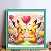 Dating Pikachu-11CT Stamped Cross Stitch 40*40cm/15.75*15.75in