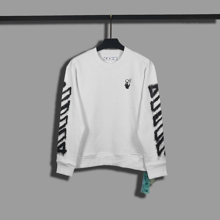 Off White Sweatshirts Long Sleeve round Neck Sweater for Men and Women