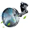 12V/24V Car Cooling Fan USB Suction Cup Windshield Desk Fan 3 Speeds Auto Cooler