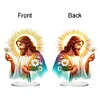 (US Only)2D Flat Print DIY Sunshine Jesus Desktop Diamond Art Kits Double-Sided for Table