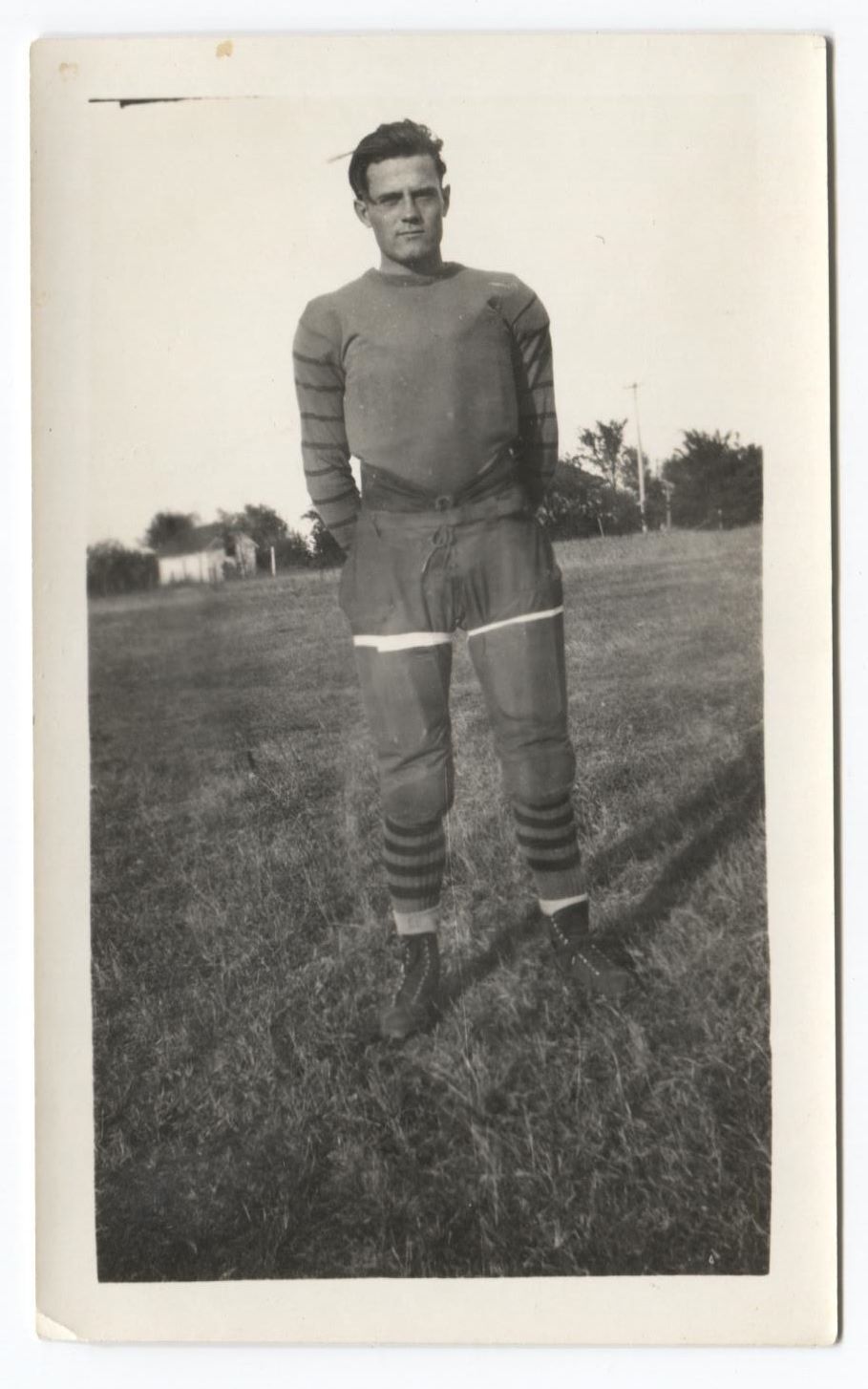 1924 Leif Fjellstad Augustana College Football Type 1 Original Snapshot Photo Poster painting