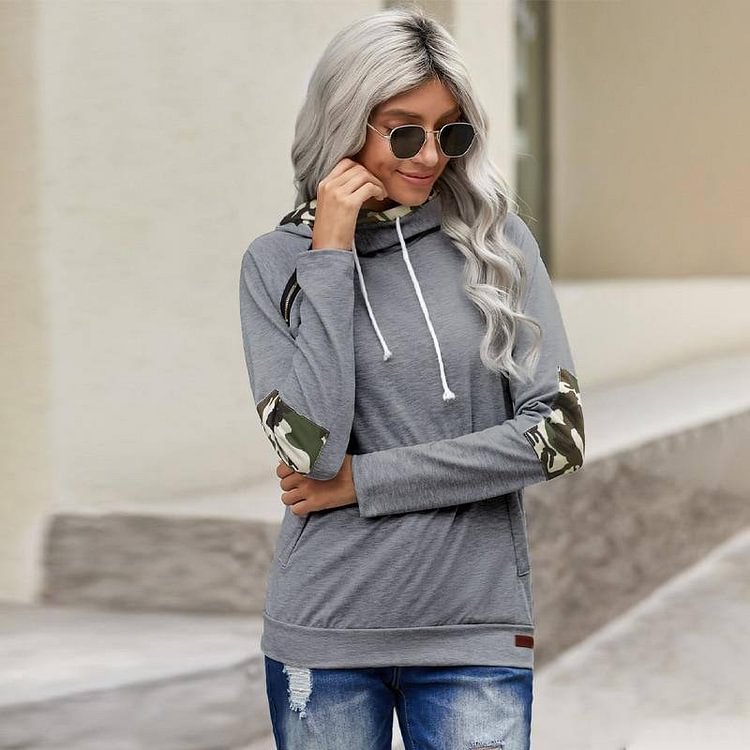 Autumn Winter Woman Hoodie Stitching Color Sweatshirt For Women Long Sleeve Solid Color Hoodies Tops Fall Womens Clothing 2020