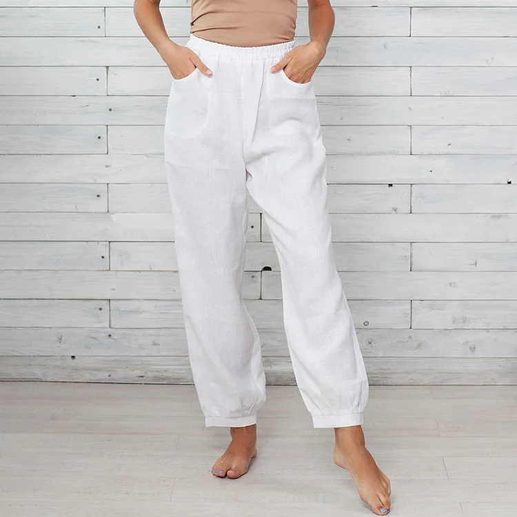 Comfortable Solid Color Casual Long Pants