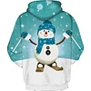 Kid Girl 3D Digital Printing Sports Uniform Winter Christmas Hoodie