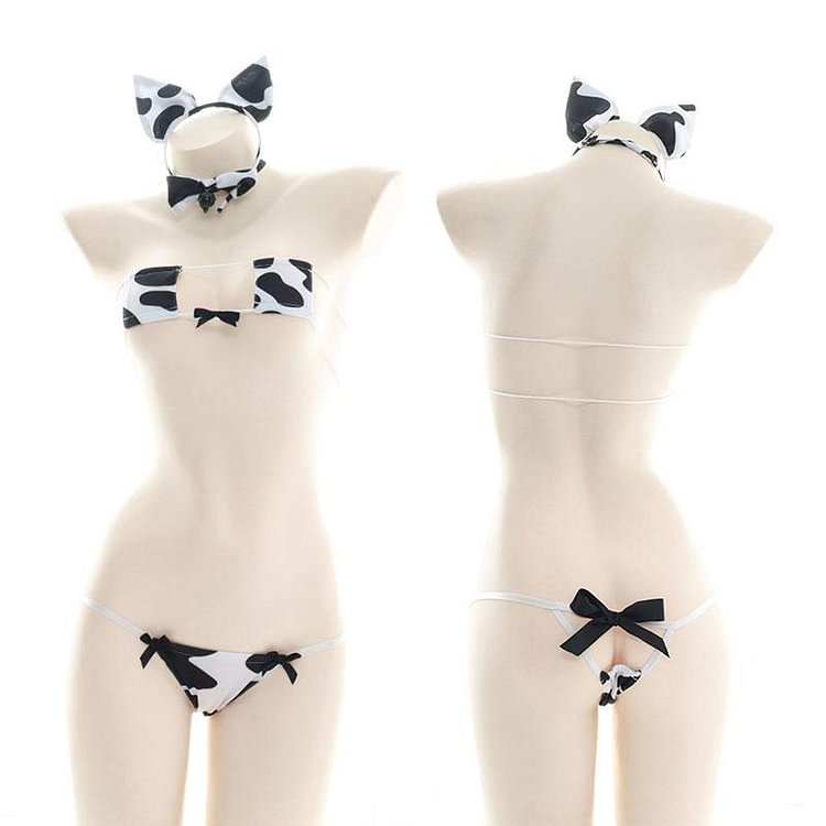 Cows Print Bikini Set - Modakawa Modakawa