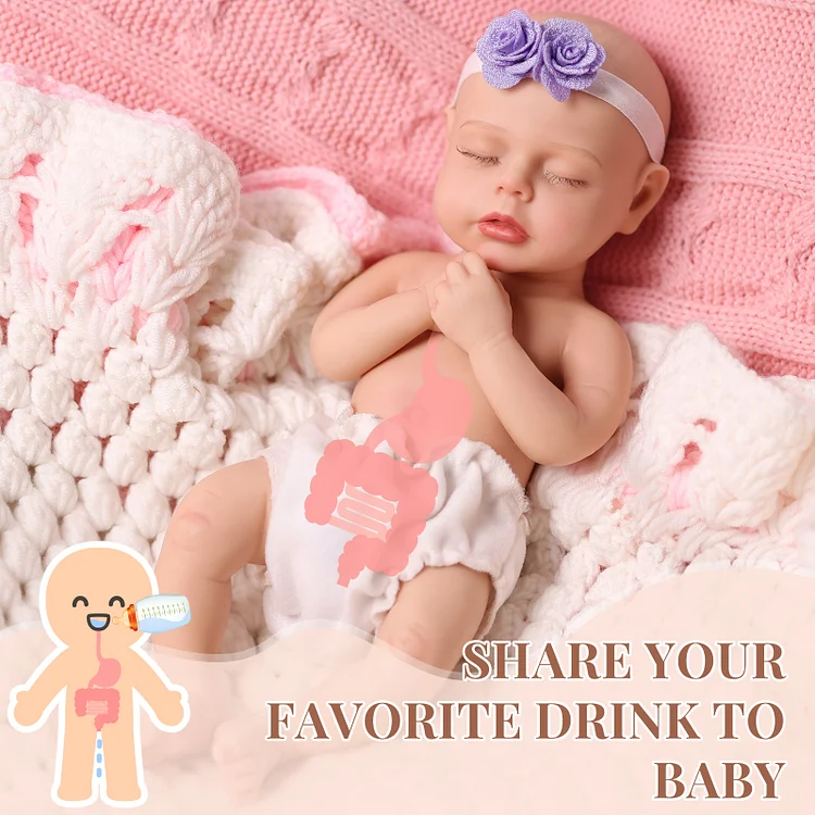 Babeside Lucy 12"/16" Realistic Silicone Sleeping Baby Little Infant Girl Heart Touching Gift Choice