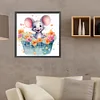 Diamond Painting -DIY Round Drill Mice in The Bath(40x40cm)