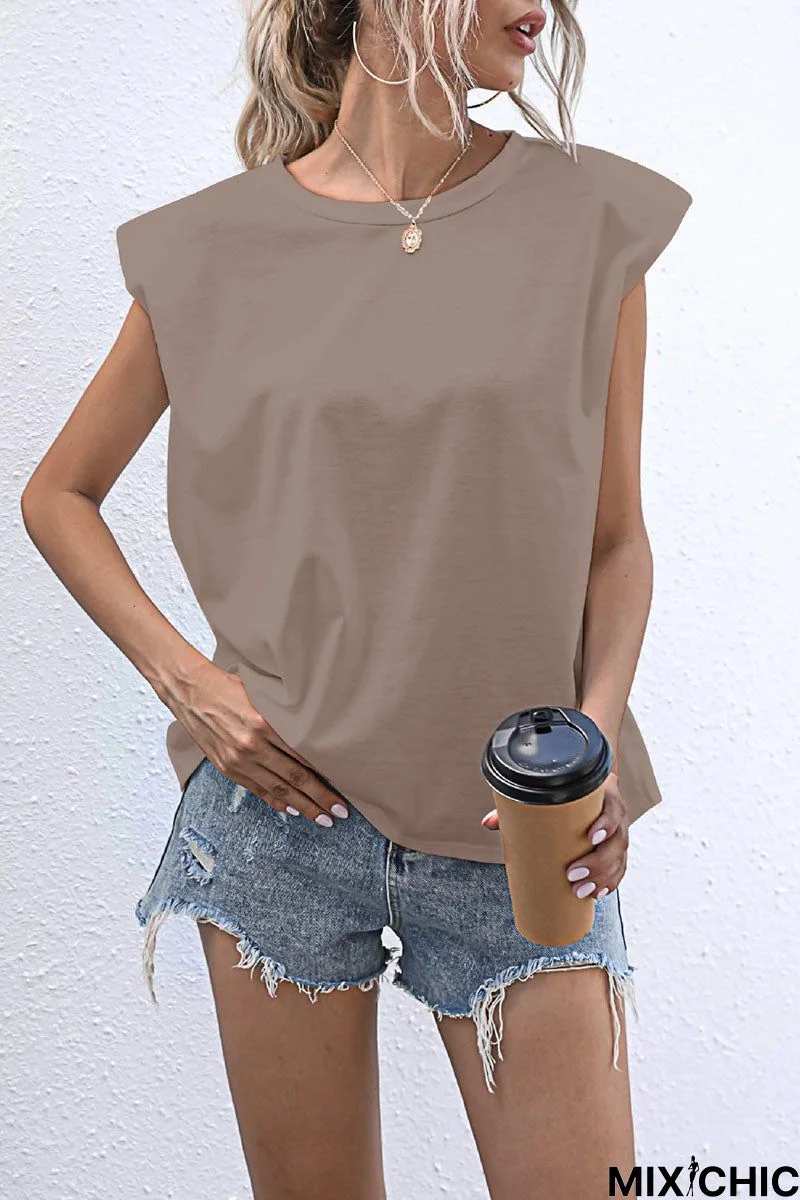 Casual Solid Split Joint O Neck T-Shirts(10 Colors)