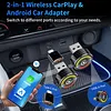 CarPlay Wireless Adapter for Android Plug and Play Compatible with Most Cars Smart Car Screen Mirroring Adapter Low Latency (Not for HUAWEI & Hicar)
