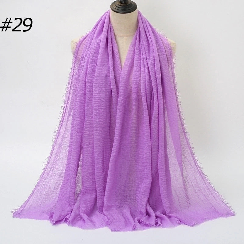 20 Pieces Fashion Solid Color Cotton Pashmina Scarves