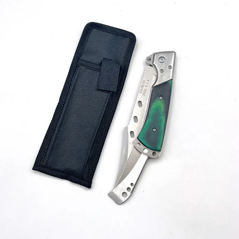 Yangjiang Outdoor Folding Knife Portable Self-Defense Knife Car Survival Knife Camping Tactical Colored Wood Mountaineering Dovetail Knife Wholesale