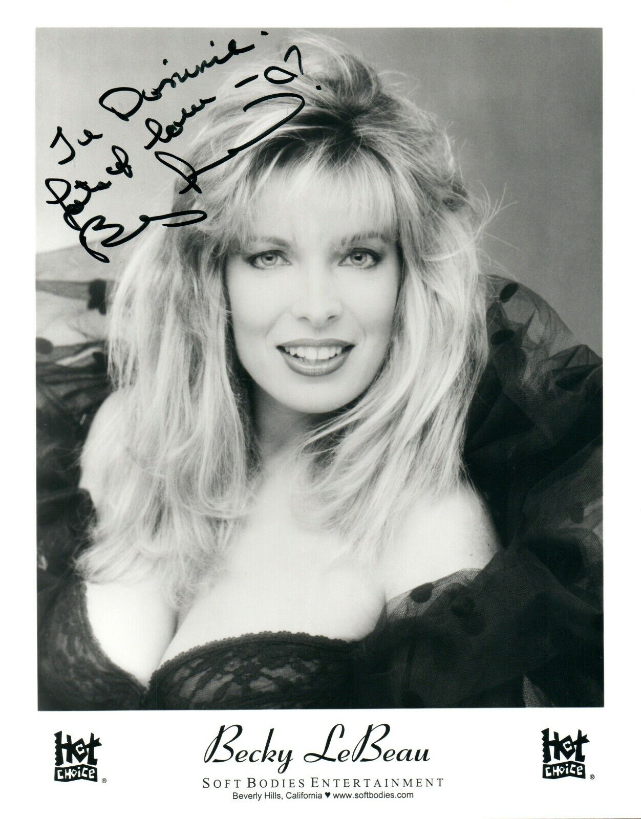 Becky LeBeau Model Actress Hand Signed Autograph 8x10 Photo Poster painting