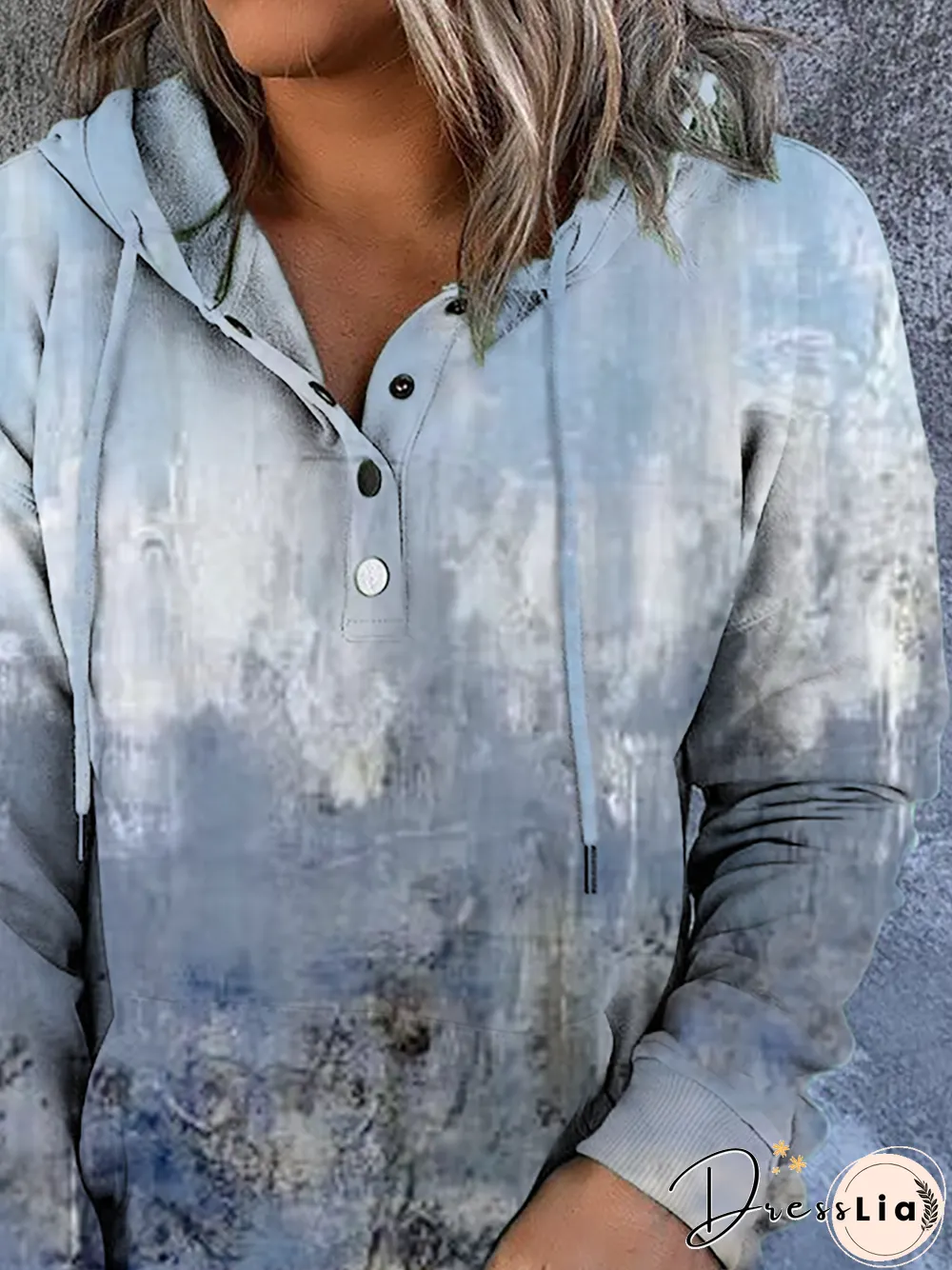 Plus size Printed Hoodie Long Sleeve Sweatshirts