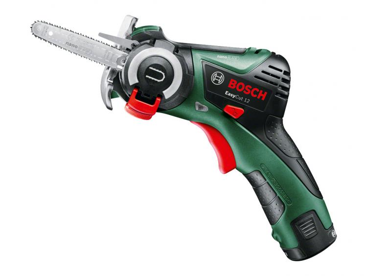 Bosch EasyCut NanoBlade Mini Chainsaw - Tiny chainsaw blade on handheld power tool