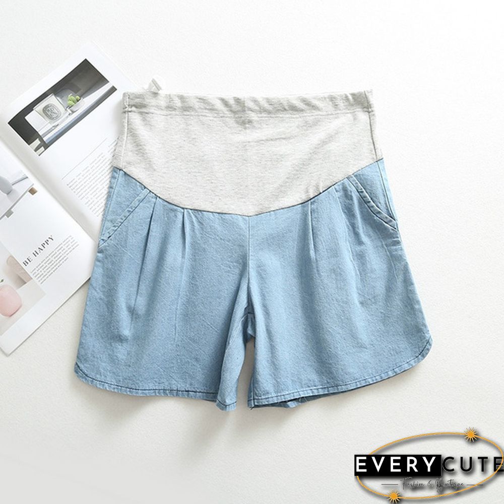 Maternity Pregnancy Women Pregnant Summer Denim Shorts Over Bump Pants Casual