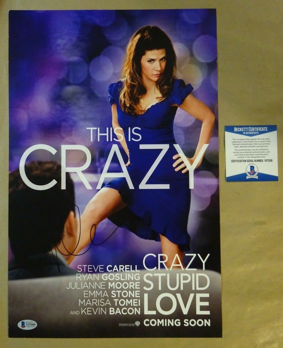 Signed MARISA TOMEI Autographed CRAZY STUPID LOVE Photo Poster painting 11x17