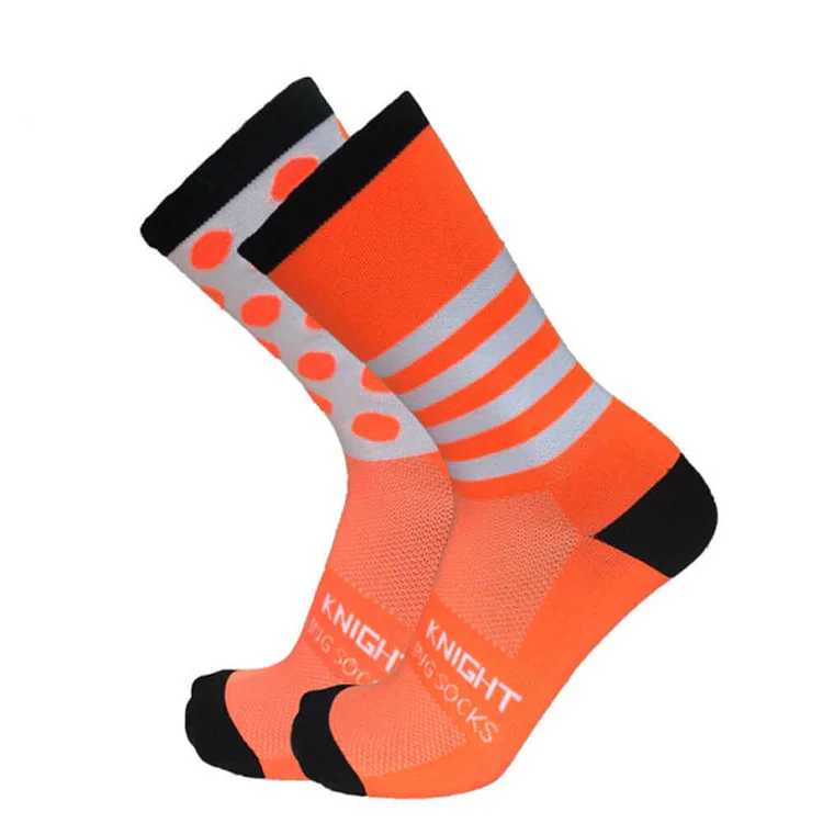 Retro Orange Cycling Socks