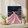 DIY Pearl Painting Girl with Frame for Home Wall Decor(30x40cm)