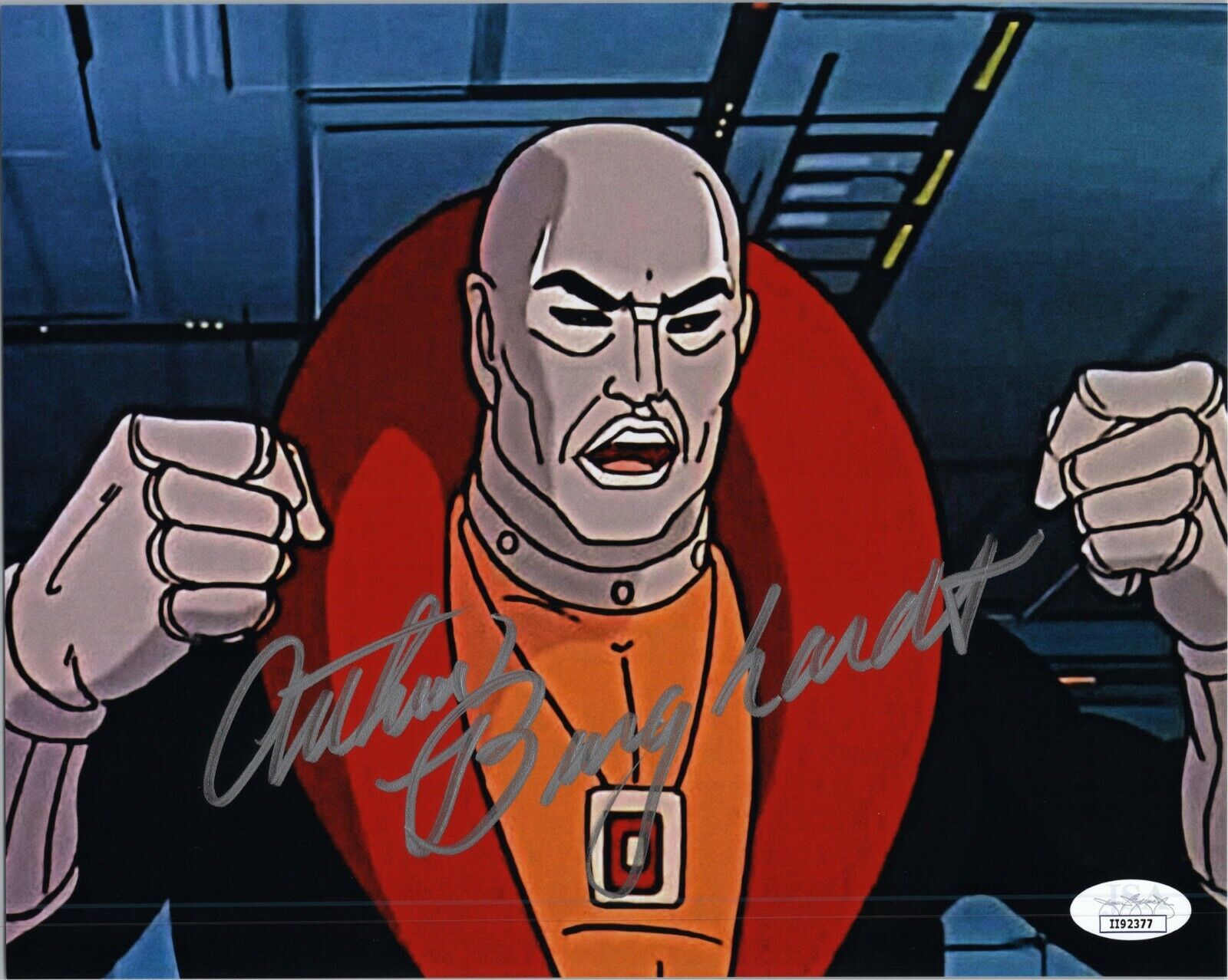 ~ ARTHUR BURGHARDT Authentic Hand-Signed GI JOE ~DESTRO~ 8x10 Photo Poster painting (JSA COA) D~