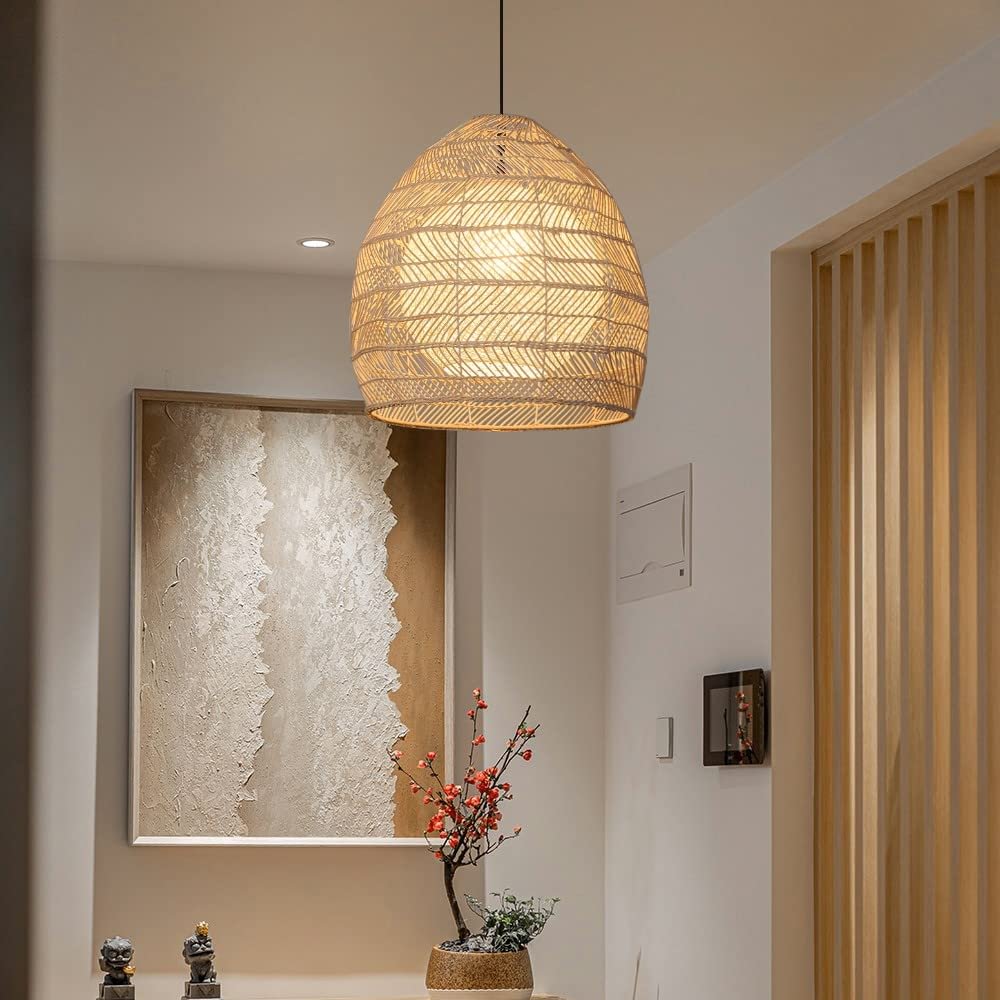 basket lampshade pendant