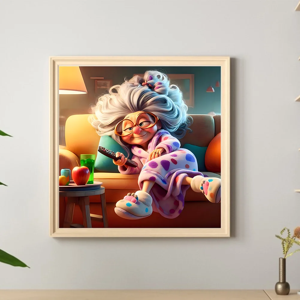 Diamond Painting - Full Round Drill - Grandma(Canvas|40*40cm)