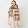 Colorful Plaid Autumn Winter Tassels Shawl Scarf
