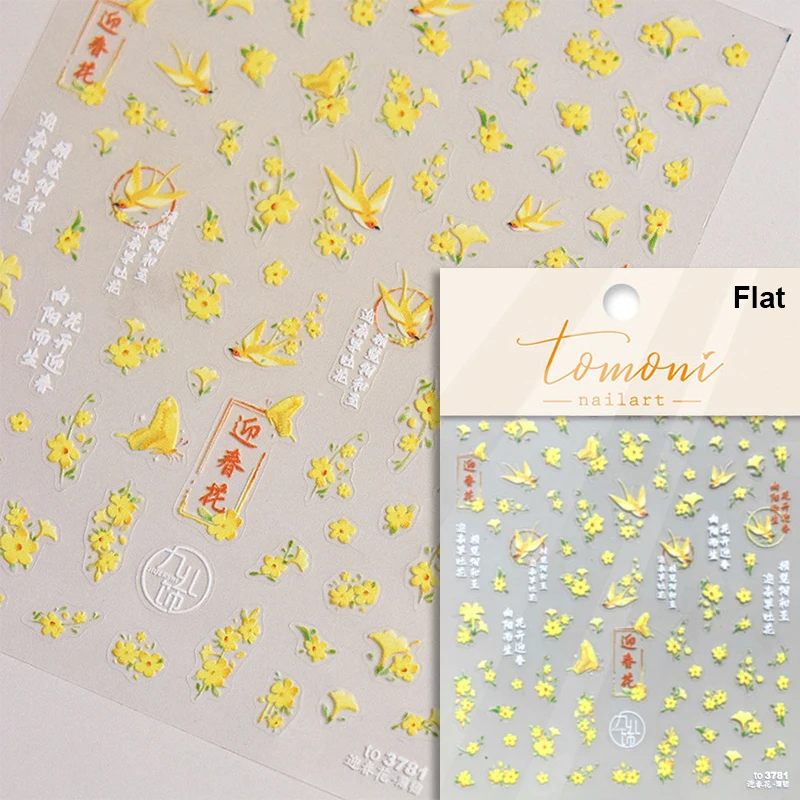 Elinlin Chic Summer Nails – Colorful Flower Swallow Pearl Nail Art Stickers for Trendy Manicures  