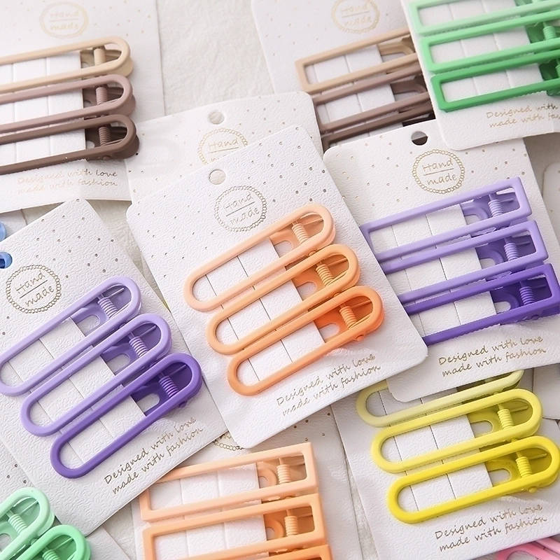 Minimalist Solid Color Alloy Hollow Out Hair Clip 1 Set