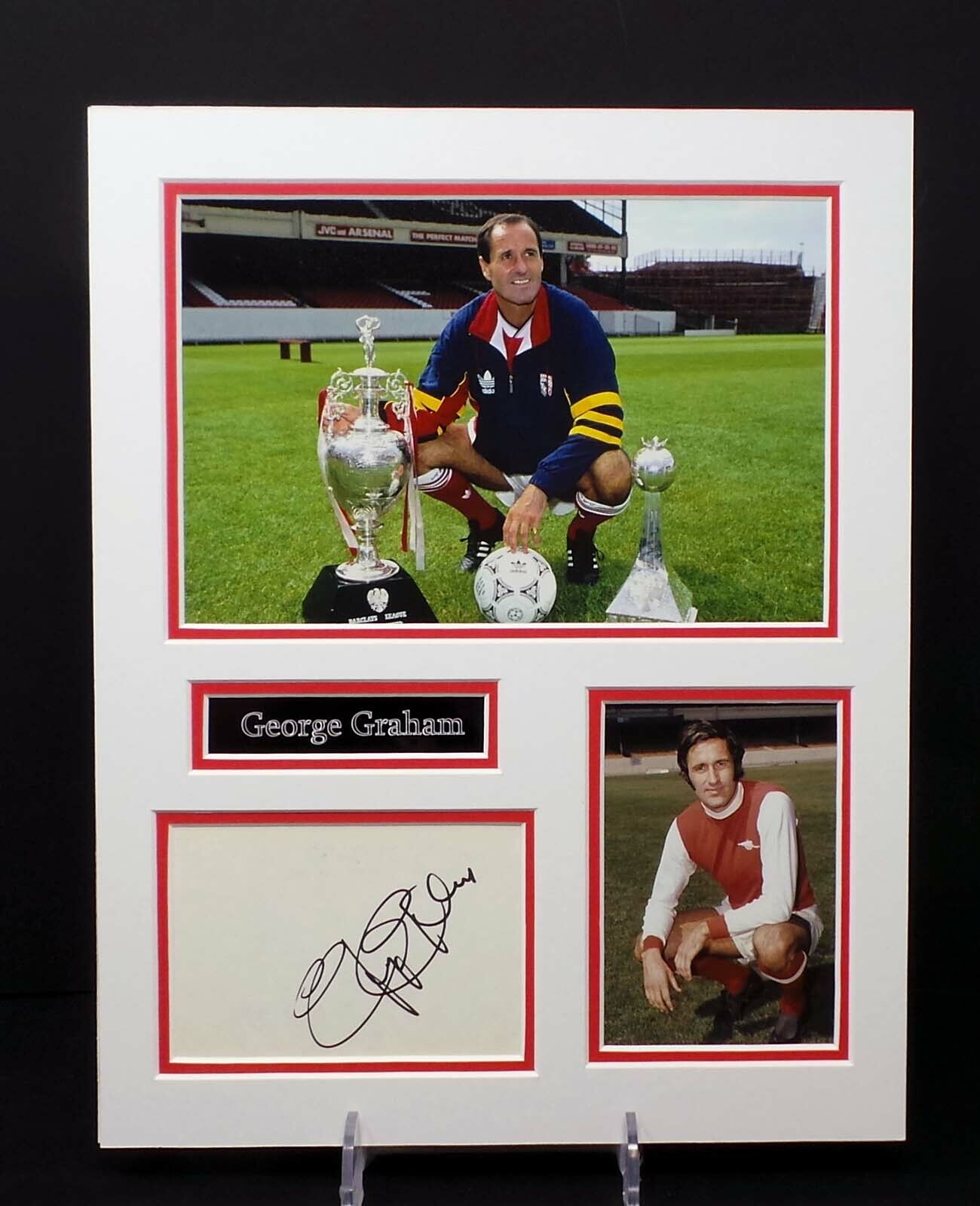 George GRAHAM Signed Mounted Arsenal Football Photo Poster painting Display AFTAL RD COA