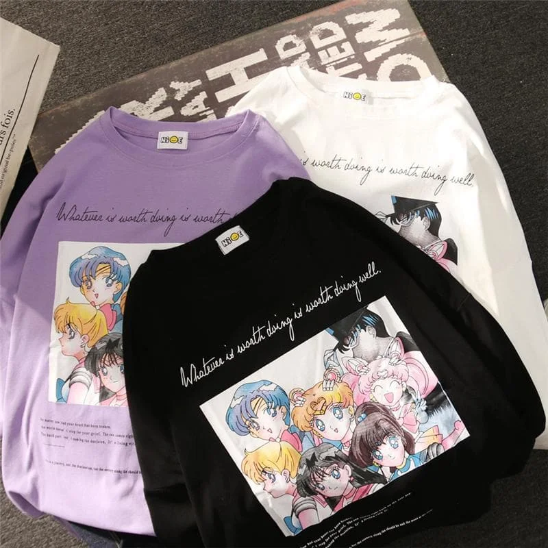 4 Colors Sailor Moon Long Sleeve Shirt S13022