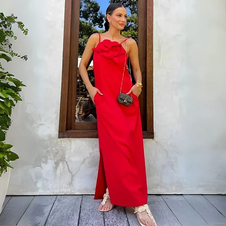 Sling 3D Flower Dress