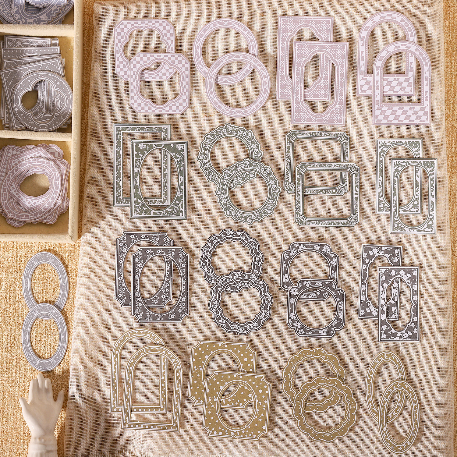 스티커 - 프레임 컬렉션 시리즈 빈티지 할로우 보더