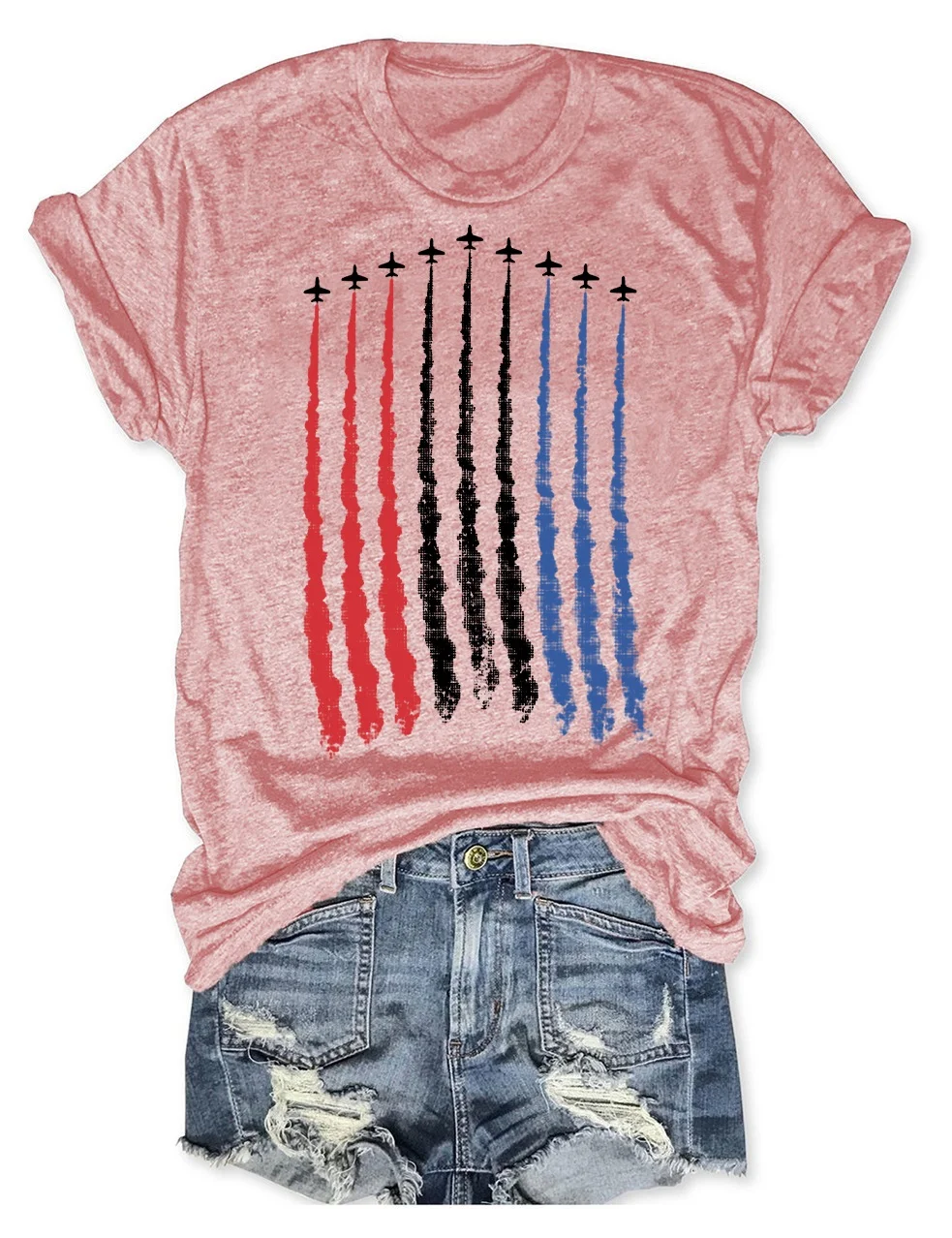Red White Blue Air Force Flyover T-Shirt