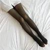 Collant Polaire Translucides Faux Doubl&eacute;s en Peluche pour l'hiver