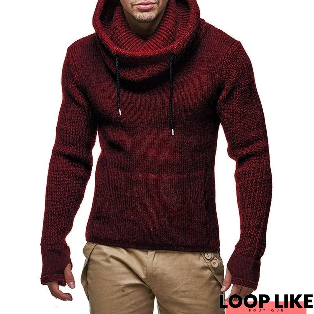 Men's Pullover Thickened Turtleneck Sweater