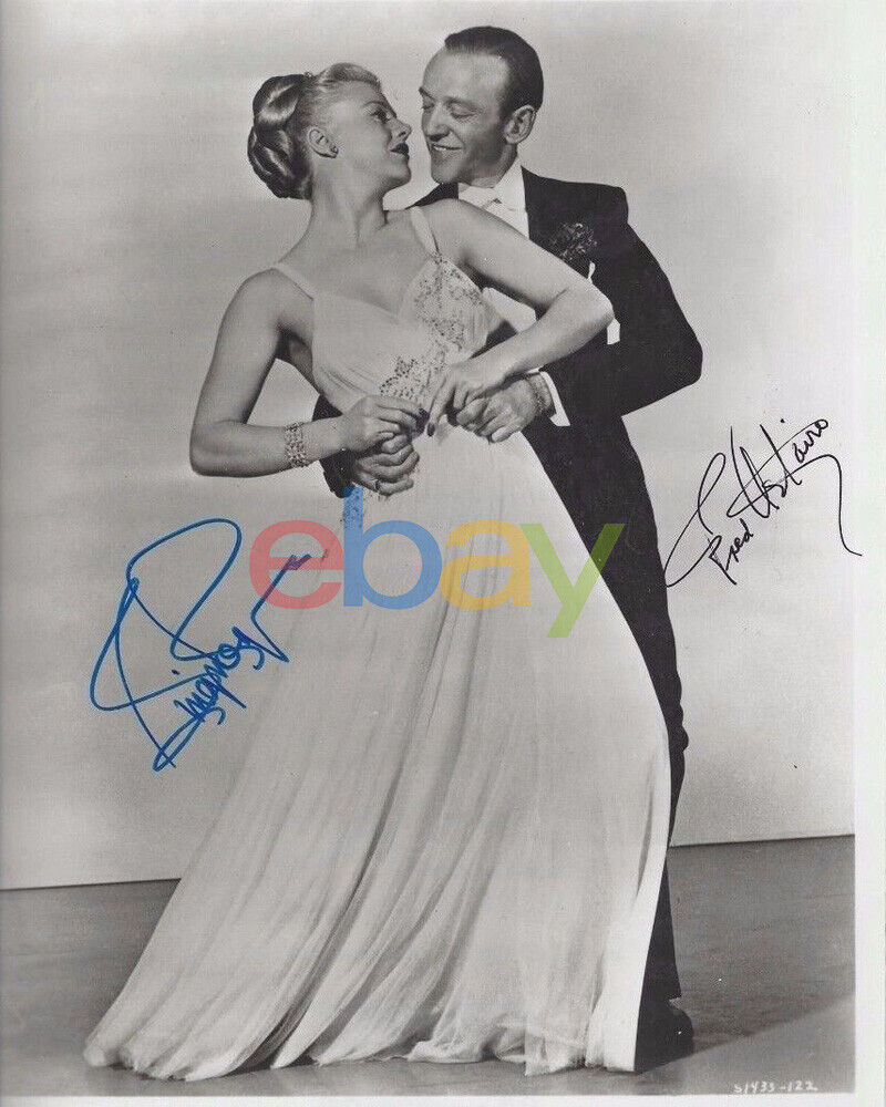 Fred Astaire & Ginger Rogers SIgned 8x10 Photo Poster painting reprint