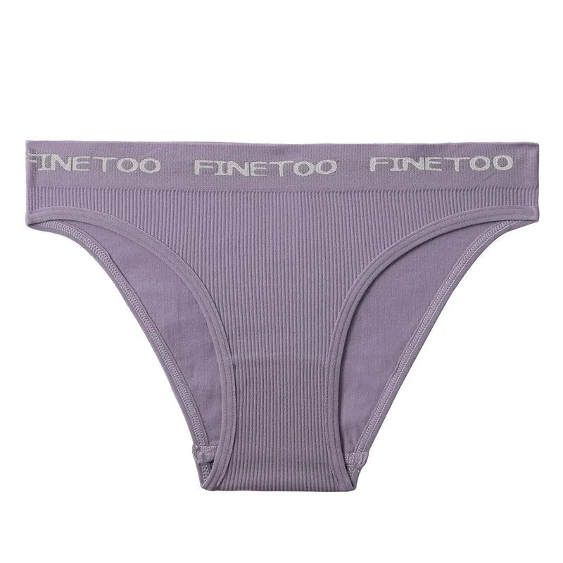 FINETOO Seamless Bra Set Women Deep V Tops Fashion Letter Panties M-XL Ladies Underwear Suit Tube Top Female Briefs Lingerie Set