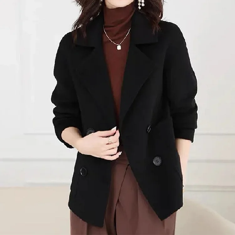 Casual Plain Long Sleeve Outerwear QueenFunky