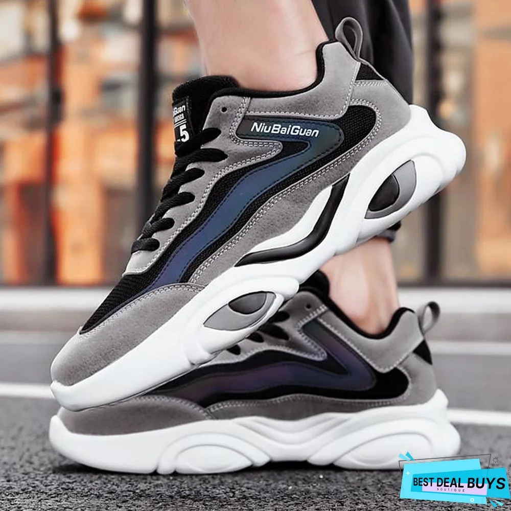 Men's Summer / Fall Sporty Daily Outdoor Trainers / Athletic Shoes Running Shoes / Basketball Shoes Volant Breathable Non-slipping Wear Proof Dark Grey / Black / Light Grey