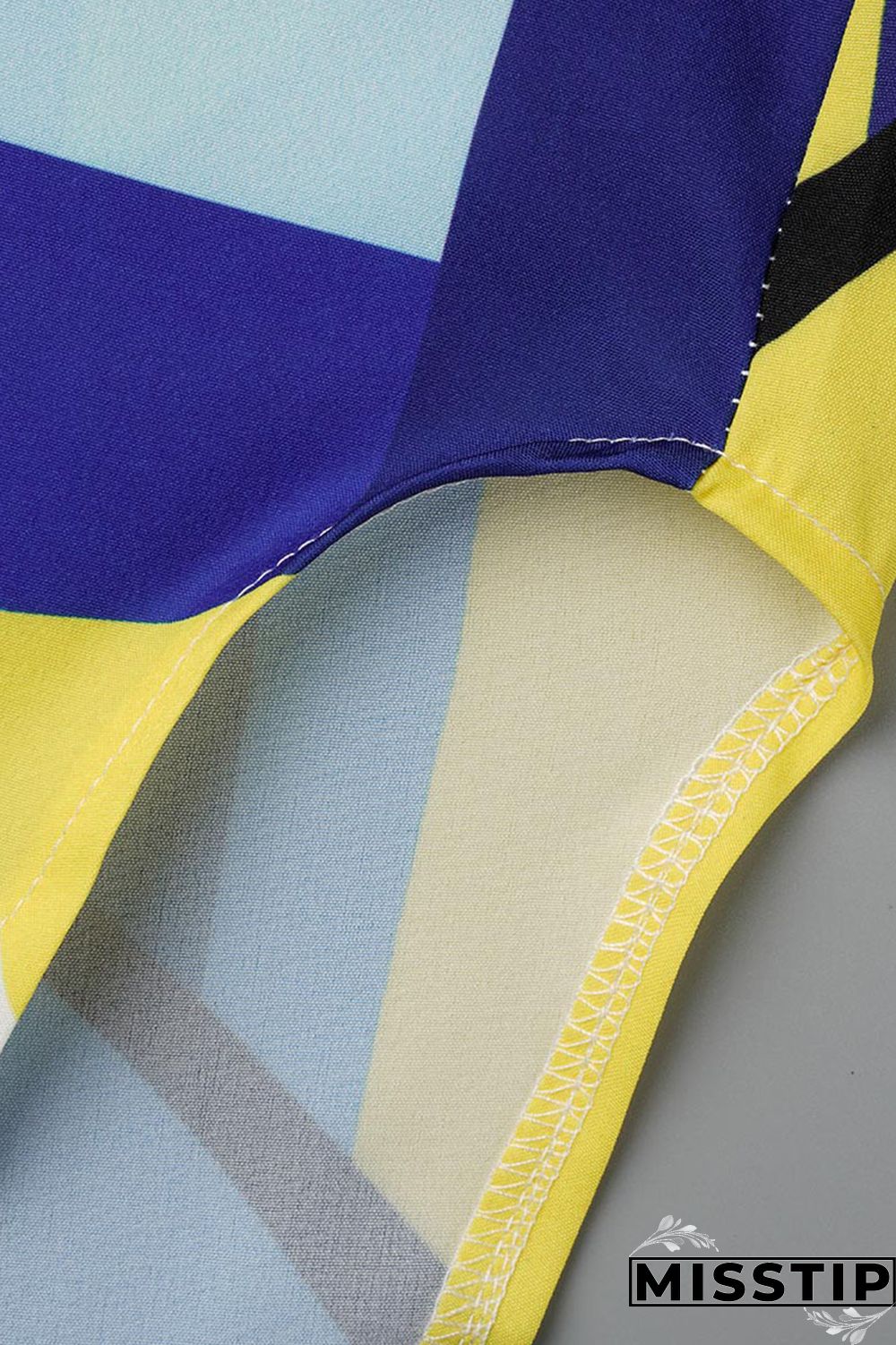 Blue Casual Print Patchwork Buckle Turndown Collar Shirt Dress Dresses