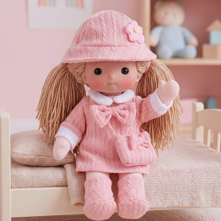 [Pre-Order] Babeside Dorothy 13" Dress-Up Doll with Wool Hair &ndash; Styleable Soft Rag Doll Gift for Kids