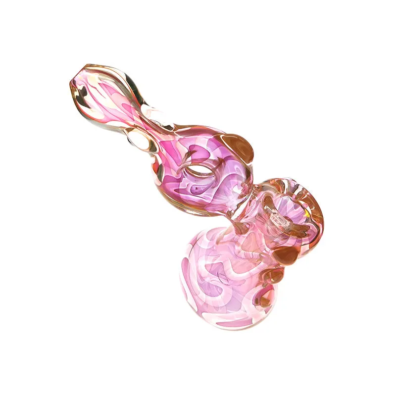 IN STOCK Pink Glass Pipe Glass Bubbler Smoking Pipe