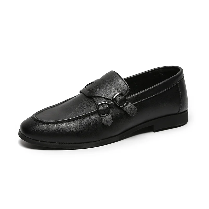 Zingj Zingj Dou Dou Shoes Men's Leather Shoes Business Casual Leather Shoes Male Korean Version Personality Punk Wind Lazy Man Shoes 7036-J