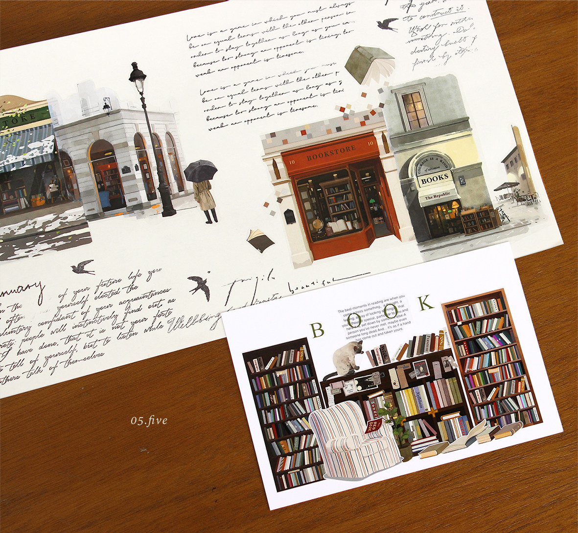 PET 테이프 - 73mm*10m 빈티지 서점 책장용