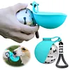 2-In-1 Dog Water Bottle with Silicone Bowl No-Spill Stainless Steel Portable 285ml Dog Water Bottle Ideal for Walking Hiking & Travel