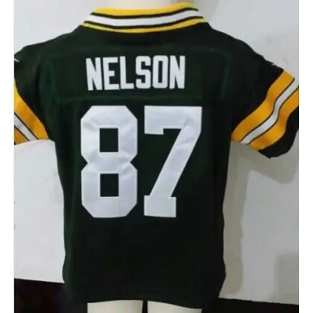 Toddler  Packers #87 Jordy Nelson Green Team Color Stitched NFL Elite Jersey